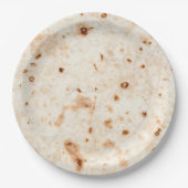 Borden van papierstof van tortilla papieren bordje (Voorkant)