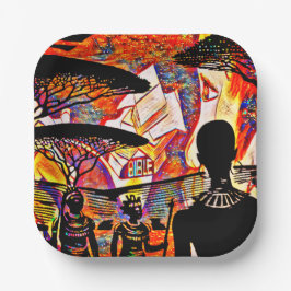 Borden van partijen papieren bordje