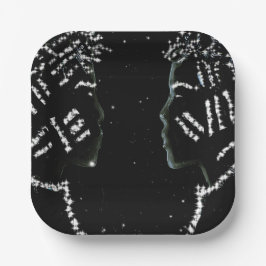 Borden van partijen papieren bordje