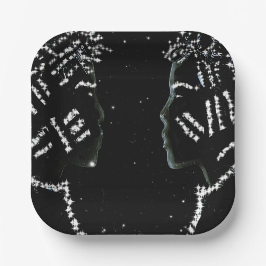 Borden van partijen papieren bordje (Voorkant)