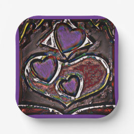 Borden van partijen papieren bordje