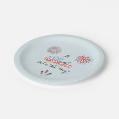 Borden van patriottisch Baby shower Papieren Bordje (Gekanteld)