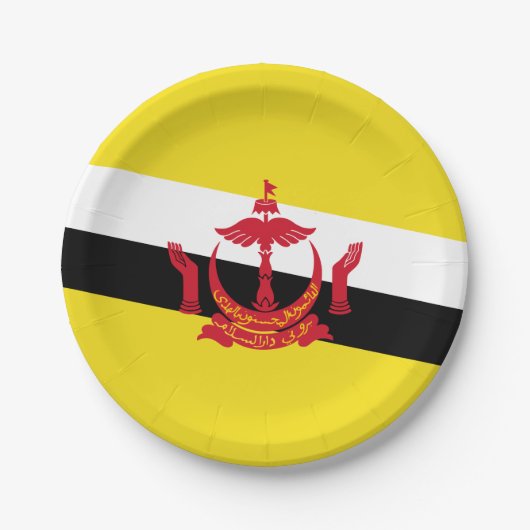Borden van patriottisch-Brunei-vlagpapier Papieren Bordje (Voorkant)