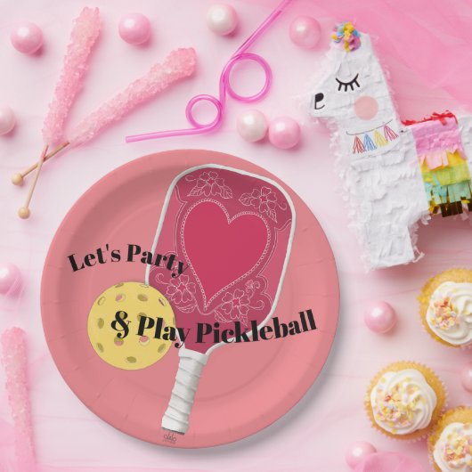 Borden van Pickleball Party Papieren Bordje (Feest)