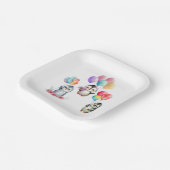 Borden van pinguïnpapier papieren bordje (Gebogen)