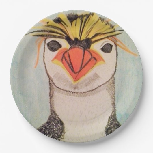 Borden van pinguïnpapier papieren bordje (Voorkant)