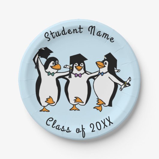 Borden van pinguïns papieren bordje (Voorkant)