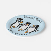 Borden van pinguïns papieren bordje (Gekanteld)