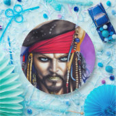 Borden van piraatpapier papieren bordje (Feest)