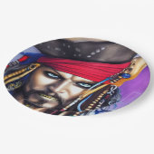 Borden van piraatpapier papieren bordje (Gekanteld)