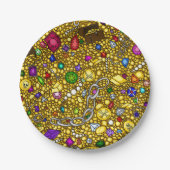 Borden van piraatpapier voor schatkistpapier papieren bordje (Voorkant)