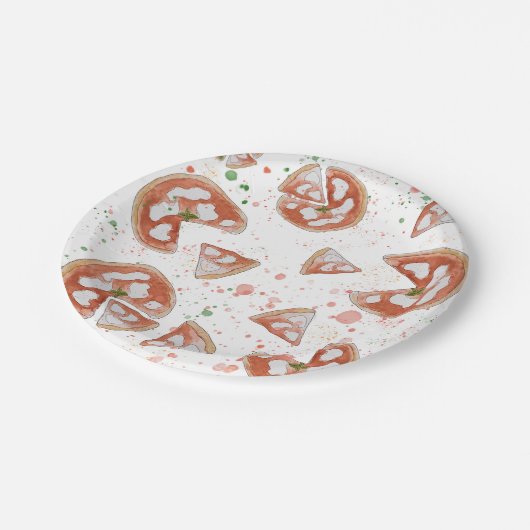 Borden van Pizza-partijen Papieren Bordje (Gekanteld)