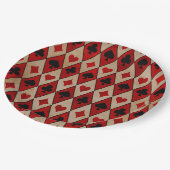 Borden van pokerpartij papieren bordje (Gekanteld)