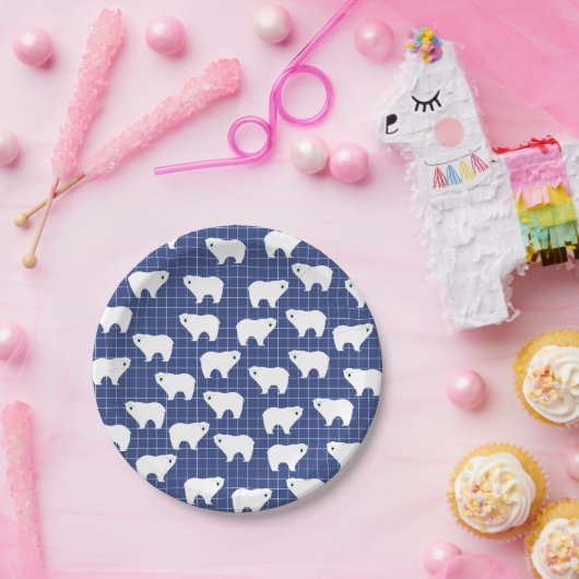 Borden van poolpapier voor Beer Papieren Bordje (Feest)