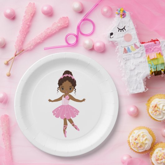 Borden van Princess Ballerina Party Papieren Bordje (Feest)
