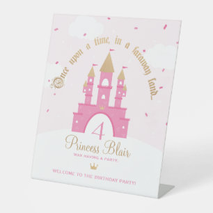 Borden van Princess Party Reclamebord Met Voetstuk