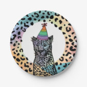 Borden van regenboogluipaard papieren bordje (Voorkant)
