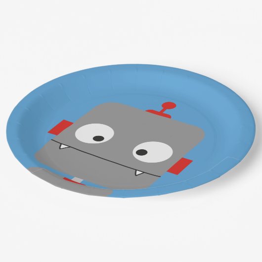 Borden van robots Party Papieren Bordje (Gekanteld)