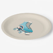 Borden van rolSchaatsen Papieren Bordje (Gekanteld)