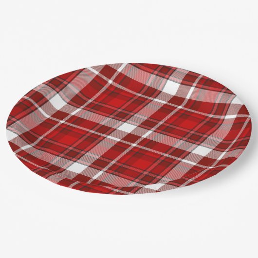 Borden van rood geplakt papier papieren bordje (Gekanteld)