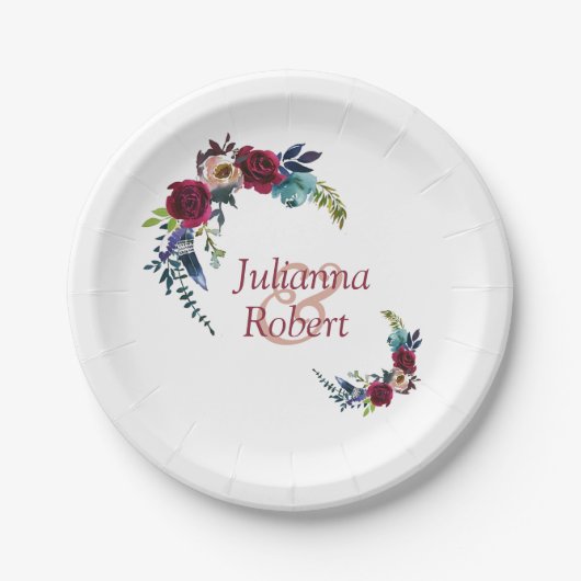 Borden van roodbruinpapier papieren bordje (Voorkant)