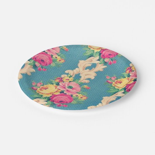 Borden van roos en rollen, van papier papieren bordje (Gekanteld)