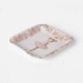 Borden van roze en zoete ballerina papieren bordje (Gebogen)