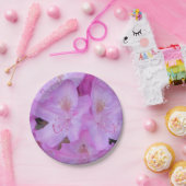 Borden van roze Floral Paper Papieren Bordje (Feest)