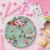 Borden van  roze rozenpapier papieren bordje (Feest)