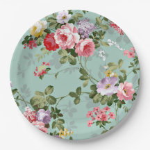 Borden van  roze rozenpapier