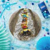 Borden van rubber wegwerppapier papieren bordje (Feest)