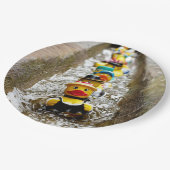 Borden van rubber wegwerppapier papieren bordje (Gekanteld)