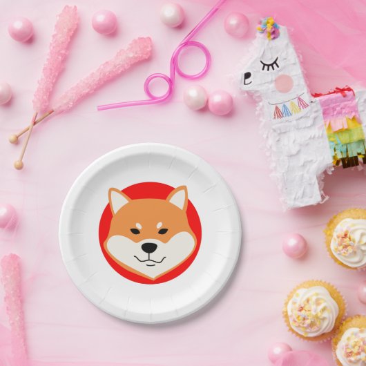 Borden van Shiba Inu Papieren Bordje (Feest)