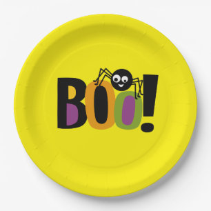Borden van spin BOO Halloween Paper Papieren Bordje