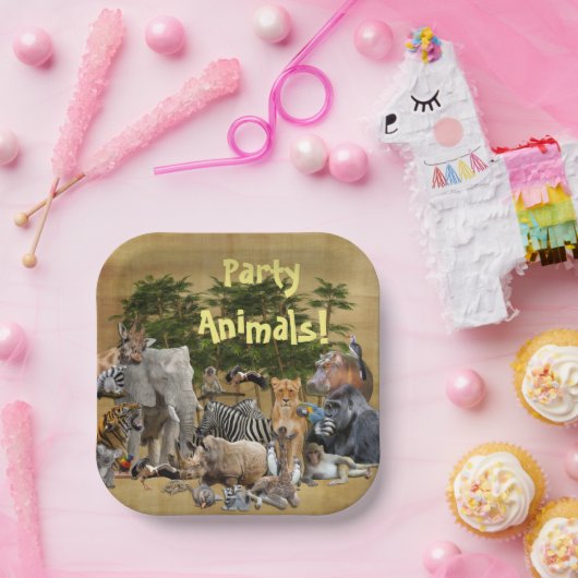 Borden van Square Paper Papieren Bordje (Feest)