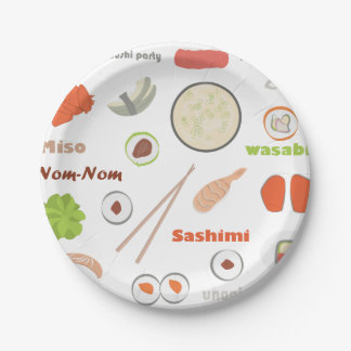 Borden van Sushi Papieren Bordje