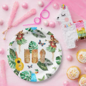 Borden van Tiki-partij Papieren Bordje (Feest)