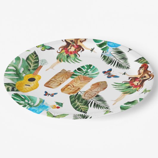 Borden van Tiki-partij Papieren Bordje (Gekanteld)