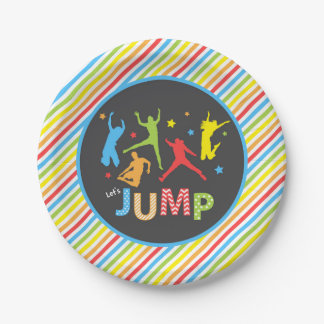 borden van trampoline papier / borden van springpa papieren bordje