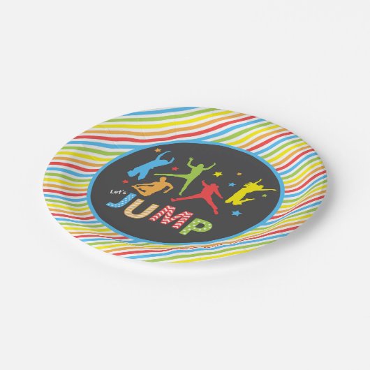 borden van trampoline papier / borden van springpa papieren bordje (Gekanteld)