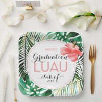 Borden van Tropisch Afstuderen Luau Party Paper