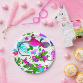 Borden van tropisch geckos-papier papieren bordje (Feest)