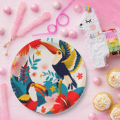 Borden van Tropisch papier Papieren Bordje (Feest)