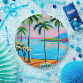 Borden van Tropisch papier Papieren Bordje (Feest)