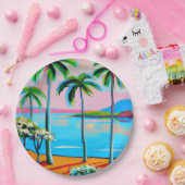 Borden van Tropisch papier Papieren Bordje (Feest)