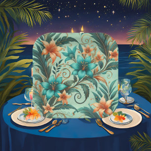 Borden van tropisch papier papieren bordje