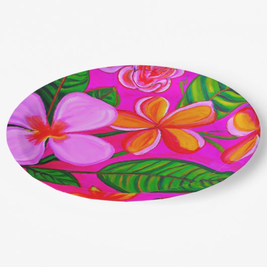 Borden van Tropisch papier Papieren Bordje (Gekanteld)