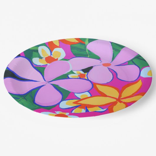 Borden van Tropisch papier Papieren Bordje (Gekanteld)