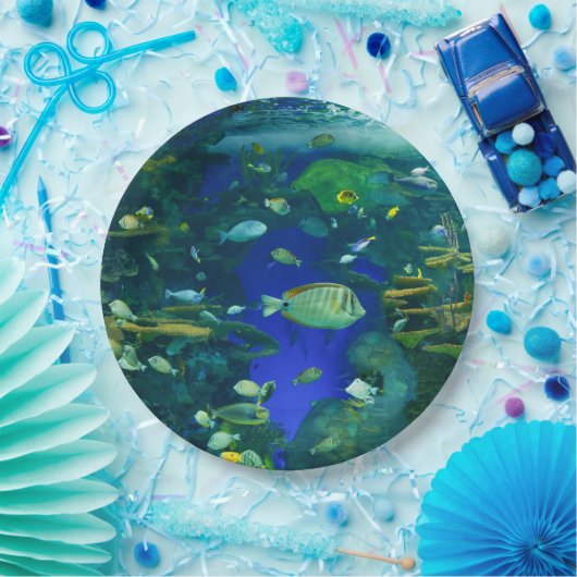 Borden van tropisch vispapier papieren bordje (Feest)