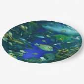 Borden van tropisch vispapier papieren bordje (Gekanteld)